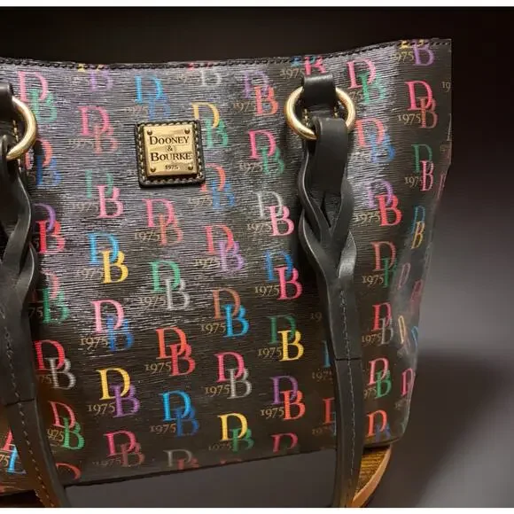 Dooney & Bourke Handbag DB75 Multi Small Flynn Shoulder Bag Black - Picture 4 of 11